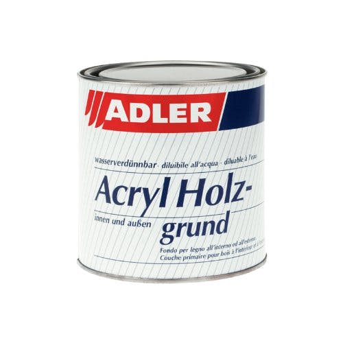 ADLER Acryl-Holzgrund 750ml Grundierung Weiß Grundlack Grund Holz