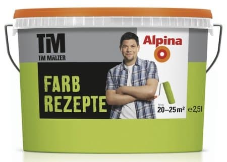 Alpina Farbrezepte Innenfarbe – Frühlingswiese matt – Wandfarben für einzigartige Farbwirkungen und Raumstimmungen – atmungsaktiv, tropfgehemmt und strapazierfähig – 2,5L