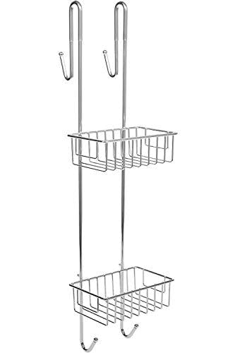 Bamodi Duschregal zum Hängen, Aufbewahrung l Verchromt - 70 x 18,5 x 19 cm l Duschablage l Einfache Befestigung l Duschablage zum Hängen l Duschkorb zum Hängen