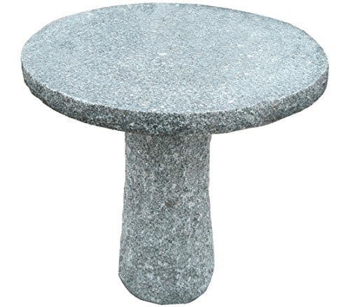 Dehner Gartentisch, rund, Ø ca. 75 cm, Höhe ca. 75 cm, Granit, grau