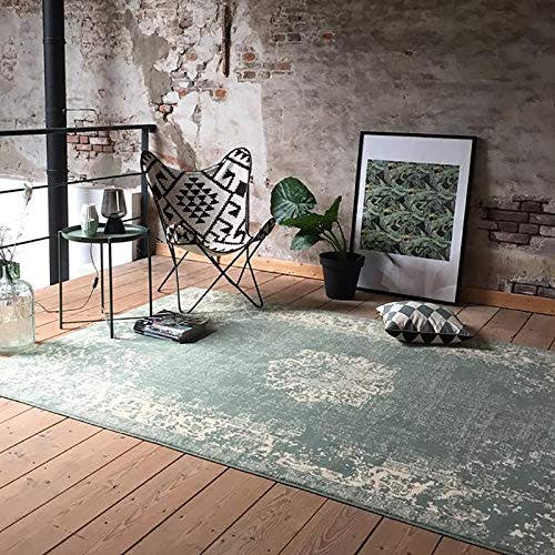 FRAAI Teppich Vintage - Wonder Grün 160x220cm - Polypropylen - Kurzflor - Antik, Vintage - Orientalisch - Wohnzimmer, Esszimmer, Schlafzimmer - Carpet