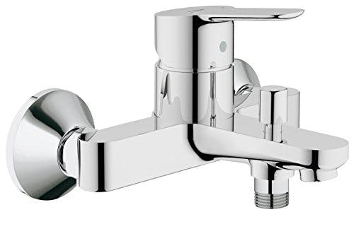 GROHE BauEdge - Badewannenarmatur (integriertes Rücklaufventil, automatische Umstellung für Badewanne und Dusche, kratzfest), chrom, 23334000