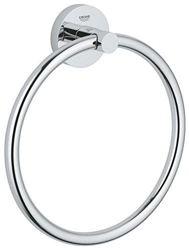 GROHE Essentials - Handtuchring (Material: Metall, verdeckte Befestigung, zum bohren oder kleben), chrom, 40365001, Small