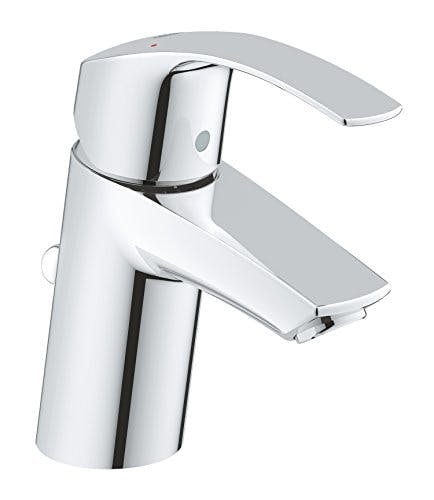 GROHE Eurosmart - Einhand-Waschtischarmatur für das Bad (S-Size, mit Zugstange, Ablaufgarnitur, Temperaturbegrenzer) , chrom, 33265002