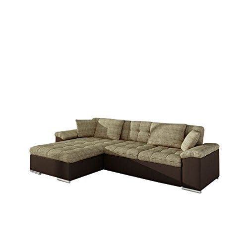 Mirjan24 Ecksofa Diana, Eckcouch mit Bettkasten und Schlaffunktion, Elegante Couch, Polsterecke Sofa, Couchgarnitur, Schlafsofa, Bettsofa (Soft 066 + Lawa 02, Ecksofa Links)