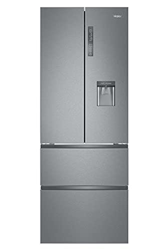 Haier B3FE742CMJW Kühl-Gefrierkombination/French Door / 70 cm Breite / 458 Liter/Wasserspender/Total No Frost/MyZone Pro/Humidity Zone/ABT, Edelstahllook