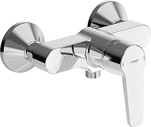 Hansa 51450163 Badewanne/Brause Mischbatterie für Wandaufbau HANSAPINTO | Armaturenkörper aus entzinkungsarmen Messing, einstellbare Heißwassersperre | 17l/min bei 3 bar