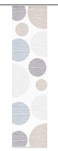 Home fashion 87533-760 Schiebevorhang Digitaldruck Borden, Seidenoptik, 245 x 60 cm, Stein