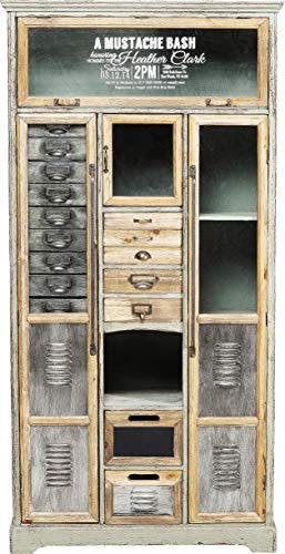 Kare 82816 Design Schrank Barber Shop, Schrank mit Schubladen und Türen, Friseurbedarf,,Hochkommode Retro, (H/B/T) (H/B/T) 161x81x32cm