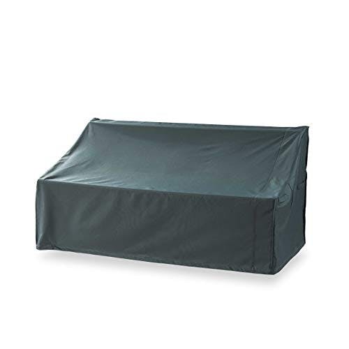 Lumaland Abdeckung für 3-Sitzer-Bank Gartenbank 158 x 83 x 45/81 cm robuste Schutzhülle für Gartenmöbel Oxford 600D 280 g/m² Wasserdicht Witterungsbeständig Winterfest in Grün/Grau