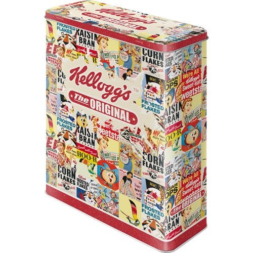 Nostalgic-Art Retro Vorratsdose XL, Kellogg's The Original Collage – Geschenk-Idee für die Küche, Aufbewahrungsbox für Cornflakes, Vintage-Design, 4 l