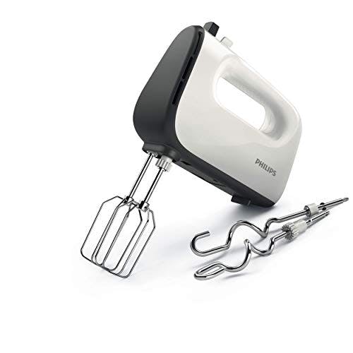 Philips Domestic Appliances HR3741/00 Handmixer, 450 W, 5 Geschwindigkeiten plus Turbo weiß/schwarz