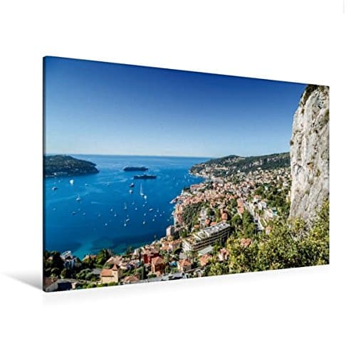 Premium Textil-Leinwand 120 x 80 cm Quer-Format CÔTE D’AZUR Villefranche-sur-Mer, Leinwanddruck von Melanie Viola