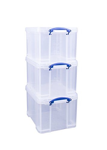 Really Useful Aufbewahrungsboxen 3er-Pack 35 l farblos