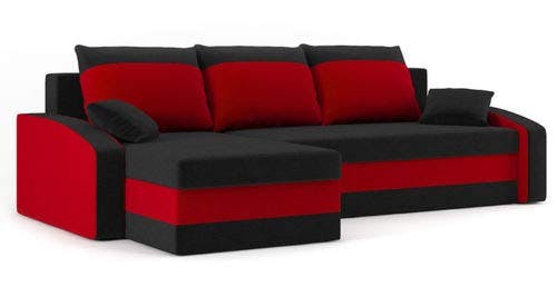 Sofini Ecksofa Hewlet mit Schlaffunktion! Best Ecksofa! Eckcouch mit Bettkasten!Best! (Haiti 17+ Haiti 18), Hewlet_dostawa, Länge: 235 cm, Breite: 140 cm, Höhe: 75 cm