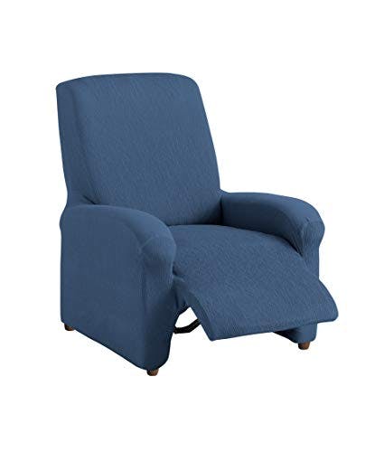 Textil-home Stretchhusse für Relaxsessel Komplett TEIDE, 1 Sitzer - 70 a 100Cm. Farbe Blau