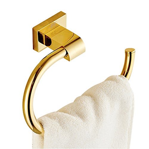 Weare Home Badezimmer Accessoires Handtuchring Handtuchhalter Bohren Wandmontag Wandhalterung Alle Messing Modern Luxus Poliert Gold finished Design Deko