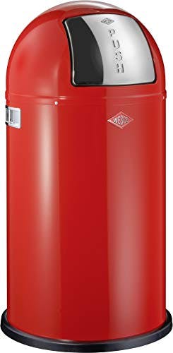 Wesco 175 831 Pushboy Abfallsammler 50 Liter rot, 40 x 40 x 75.5cm